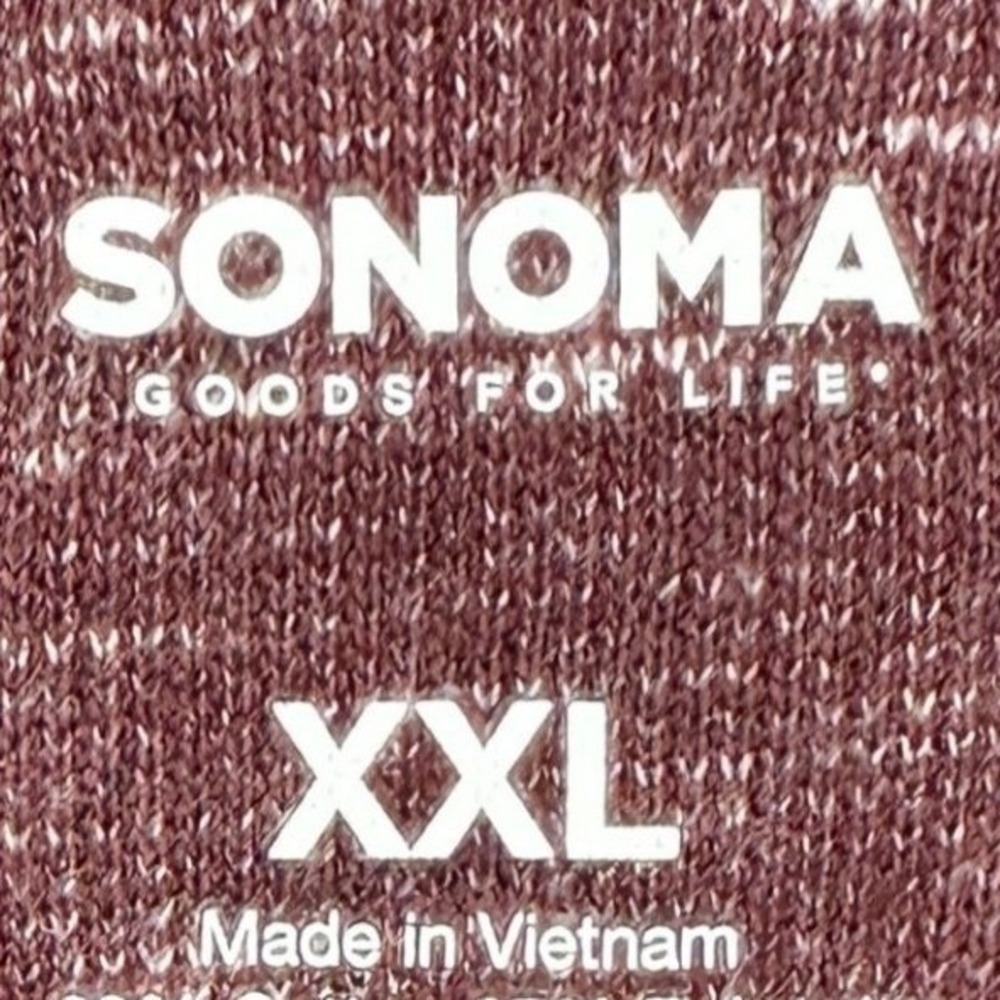Sonoma Sweatshirt Crewneck Mens 2xl Maroon Supersoft Thermal Knit Sweater New — image 5 of 8